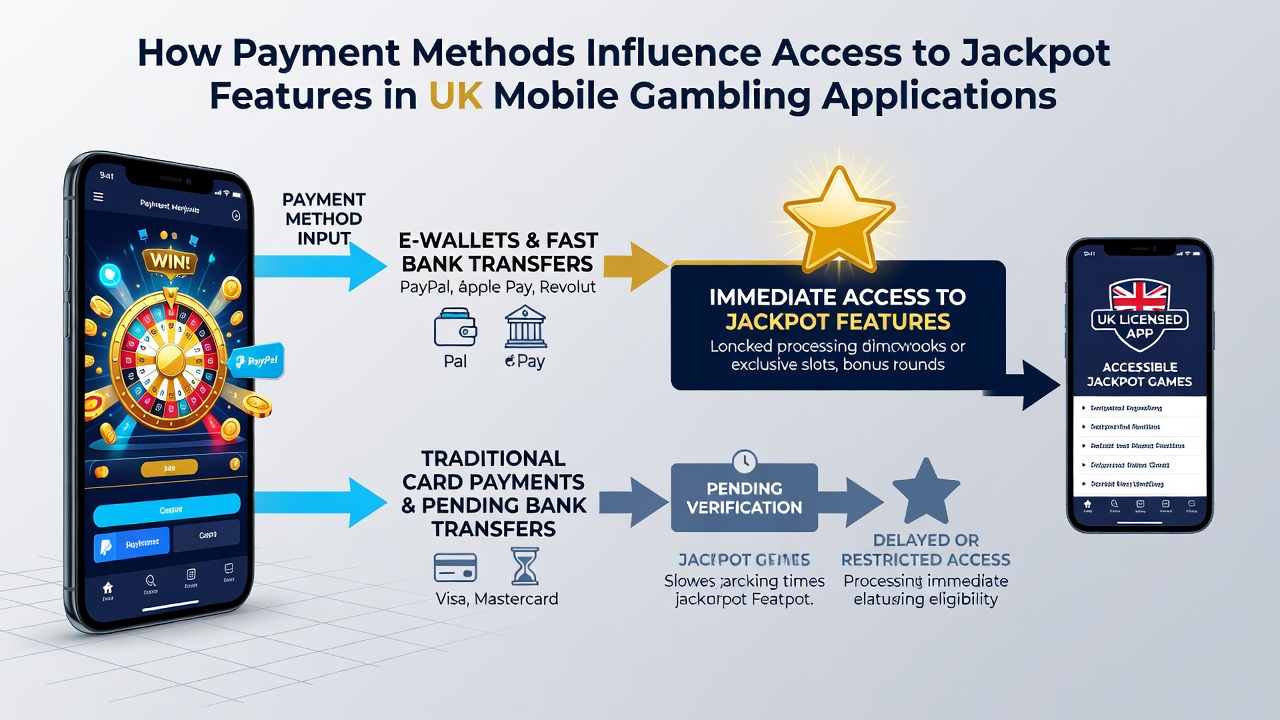 Close-up of a UK mobile gambling app screen highlighting jackpot feature with payment confirmation overlay